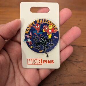 Disney Parks Marvel Happy Halloween Pin Iron Man Spider-Man Black Panther
